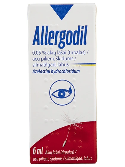 Allergodil 0,05% acu pilieni, šķīdums