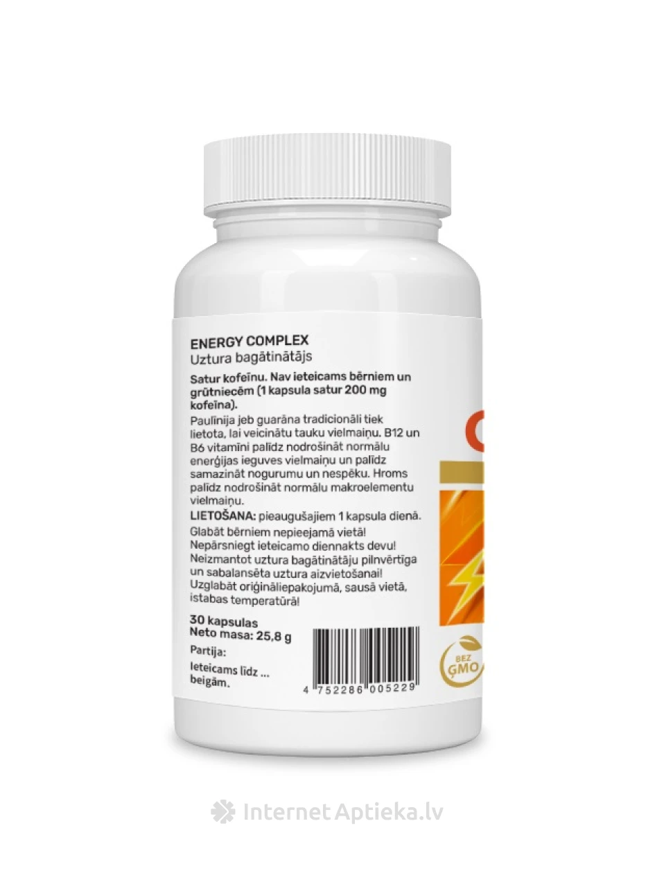 ENERGIAKOMPLEKS kapslit, 30 tk. | internetaptieka.lv