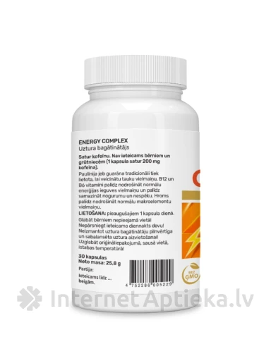 ENERGIAKOMPLEKS kapslit, 30 tk. | internetaptieka.lv