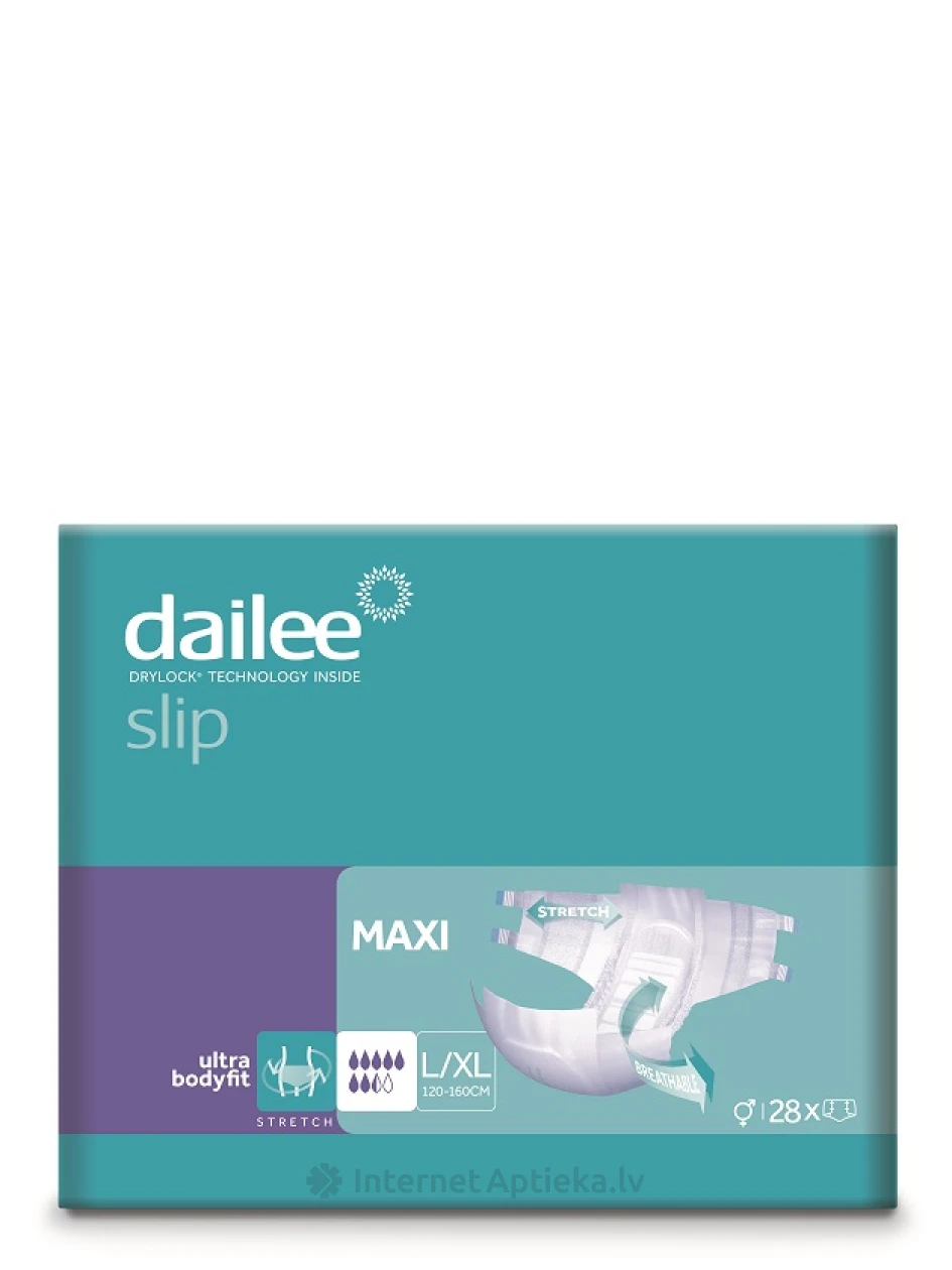 Dailee Slip maxi L/XL подгузники, 28 шт. | internetaptieka.lv