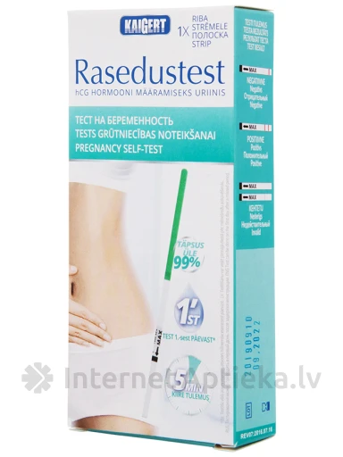 Tests grūtniecības noteikšanai, 1 testa strēmele | internetaptieka.lv