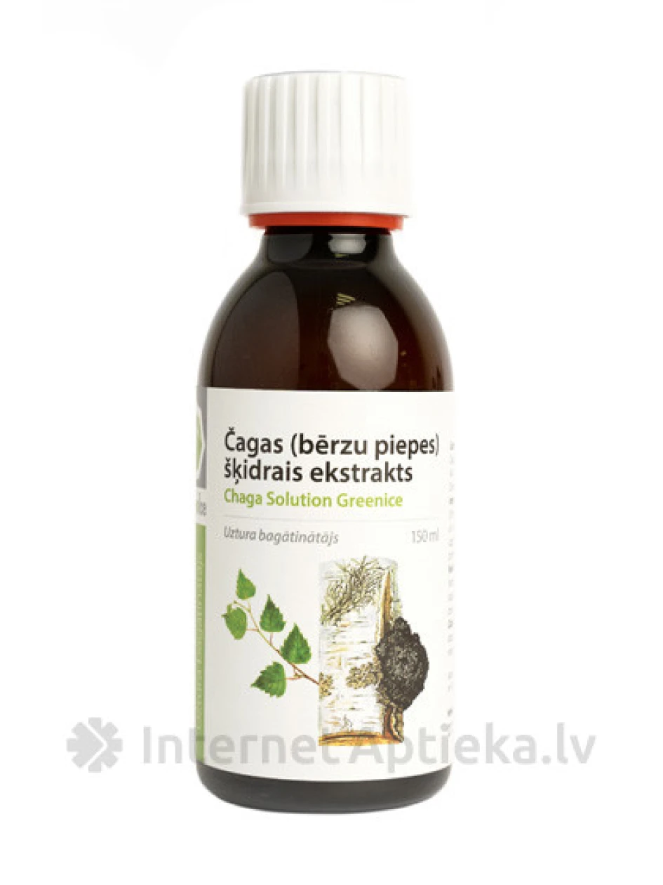 GreenIce Čagas šķidrais ekstrakts, 150 ml | internetaptieka.lv