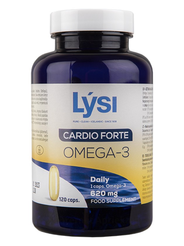 Lysi Cardio Forte рыбий жир, 120 капсул - InternetAptieka.lv
