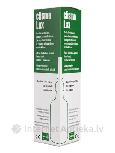 Clisma Lax taisnās zarnas fosfāta sāls klizma, 133 ml | internetaptieka.lv