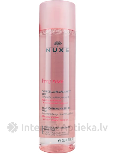 NUXE Very Rose 3-in-1 rahustav mitsellaarvesi, 200 ml | internetaptieka.lv