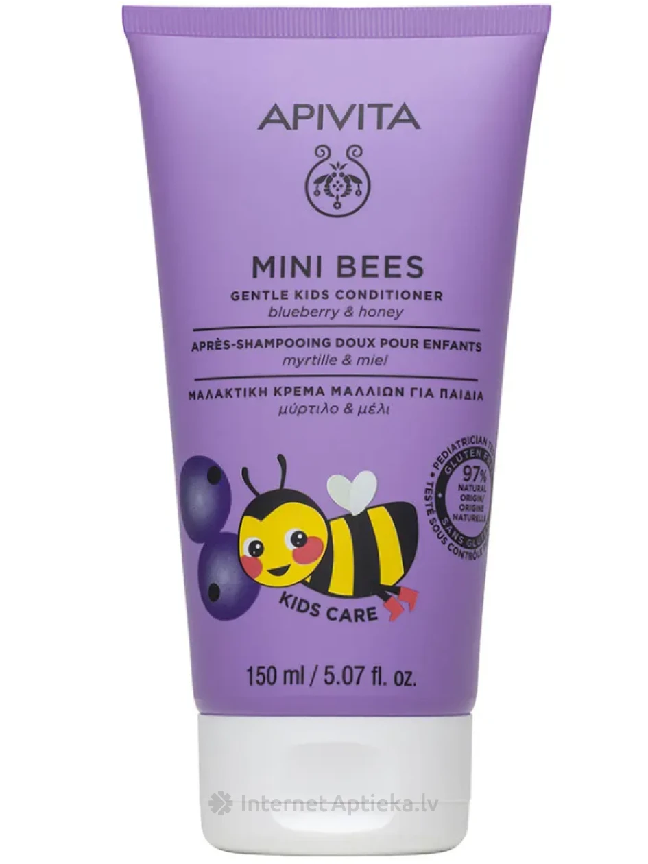 APIVITA MINI BEES Õrn laste juuksepalsam, 150 ml | internetaptieka.lv