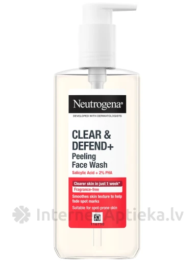 NEUTROGENA Clear&Defend+ пилинг гель для умывания, 200 мл | internetaptieka.lv