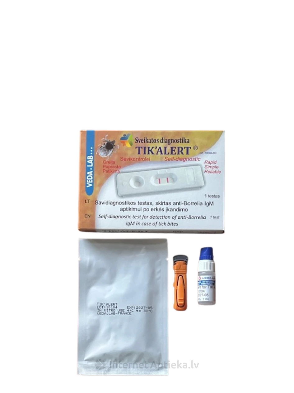 TIK ALERT экспресс-тест на болезнь Лайма IgM, 1 шт. | internetaptieka.lv