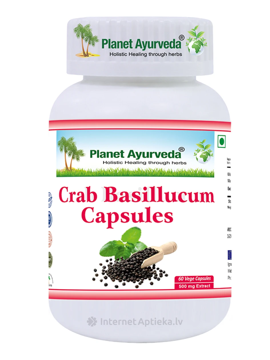 Crab Basillucum Planet Ayurveda® капсулы, 60 шт. | internetaptieka.lv