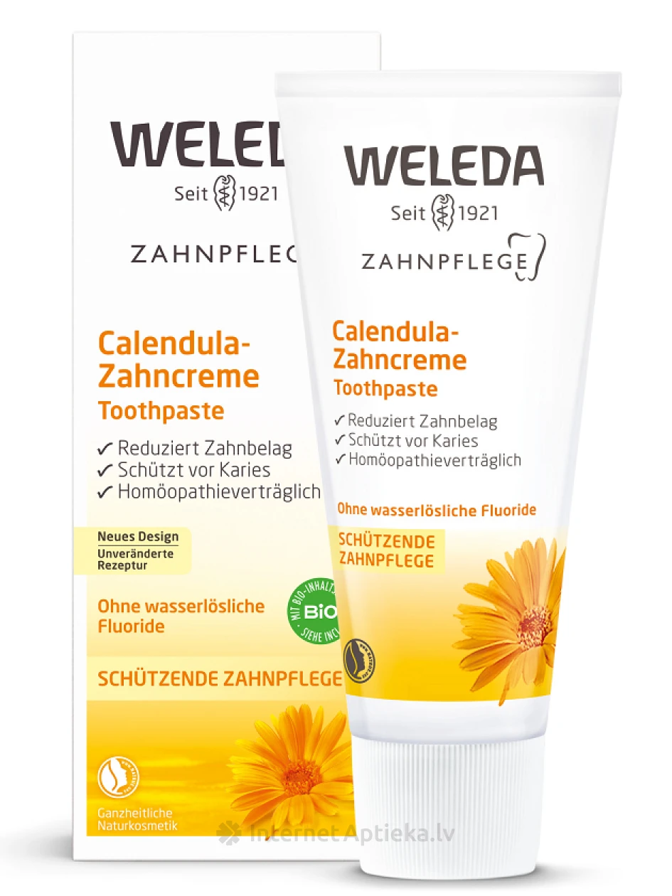 Weleda Zobu pasta ar kliņģerītēm, 75 ml | internetaptieka.lv