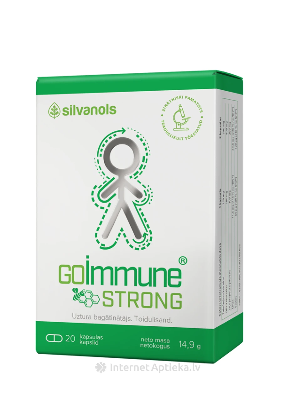 Silvanols GoImmune Strong, 20 капсул | internetaptieka.lv