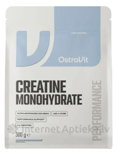 OstroVit Creatine Monohydrate (natural) pulveris, 300 g | internetaptieka.lv
