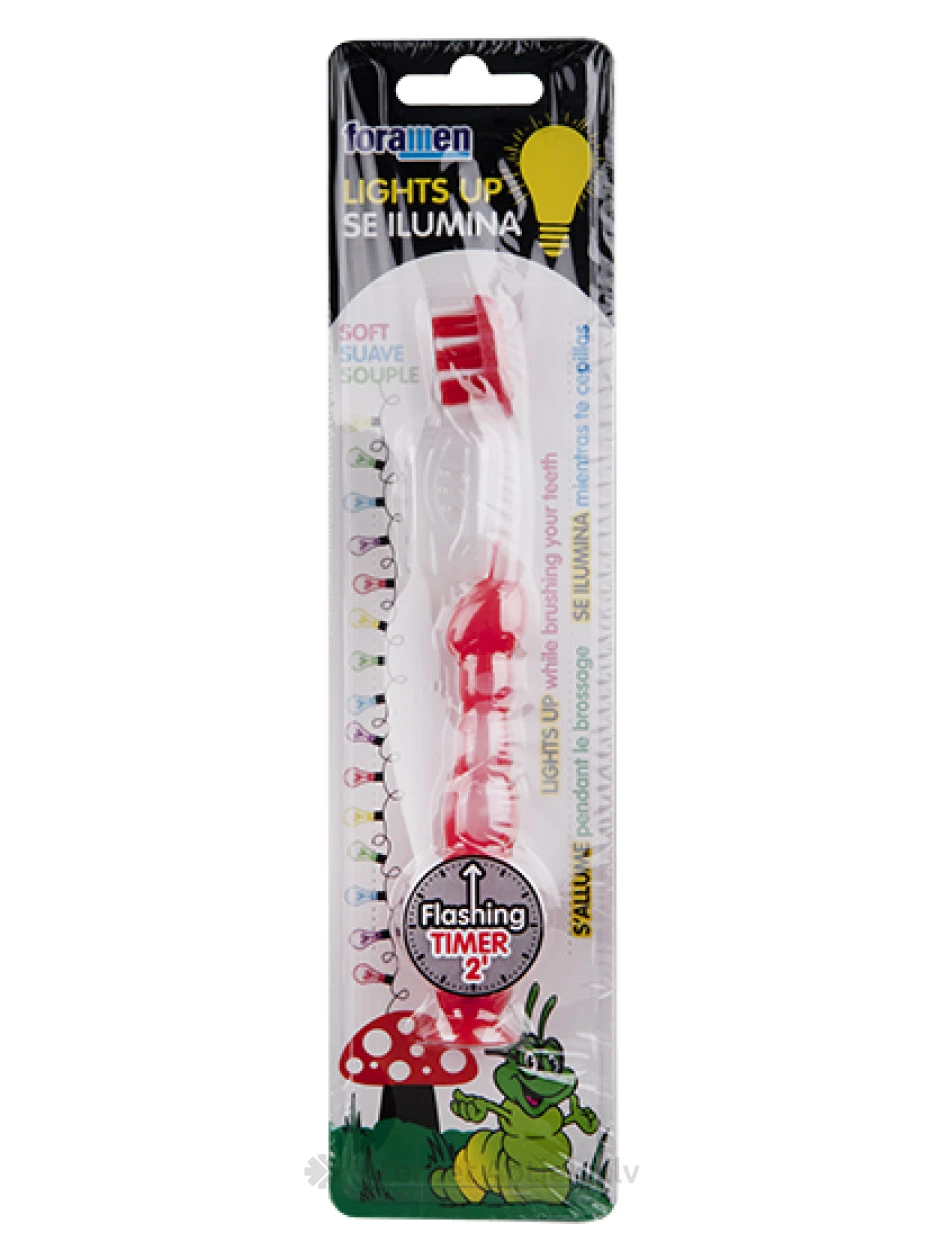 Набор Детская зубная щетка Foramen Extra Soft и Led таймер, с 4 лет, 1 шт. | internetaptieka.lv