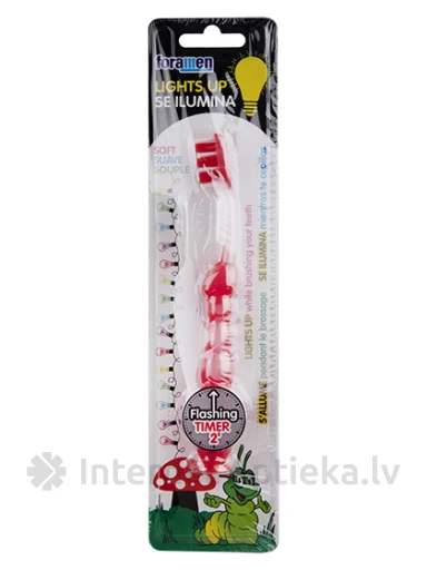 komplekt Hambahari Foramen Lastele Extra Soft ja Led taimer alates 4. eluaastast, 1 tk | internetaptieka.lv