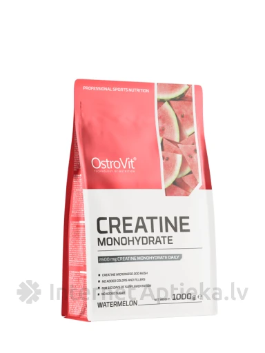 OstroVit 100% Creatine Monohydrate Watermelon Pulveris, 1000 g | internetaptieka.lv