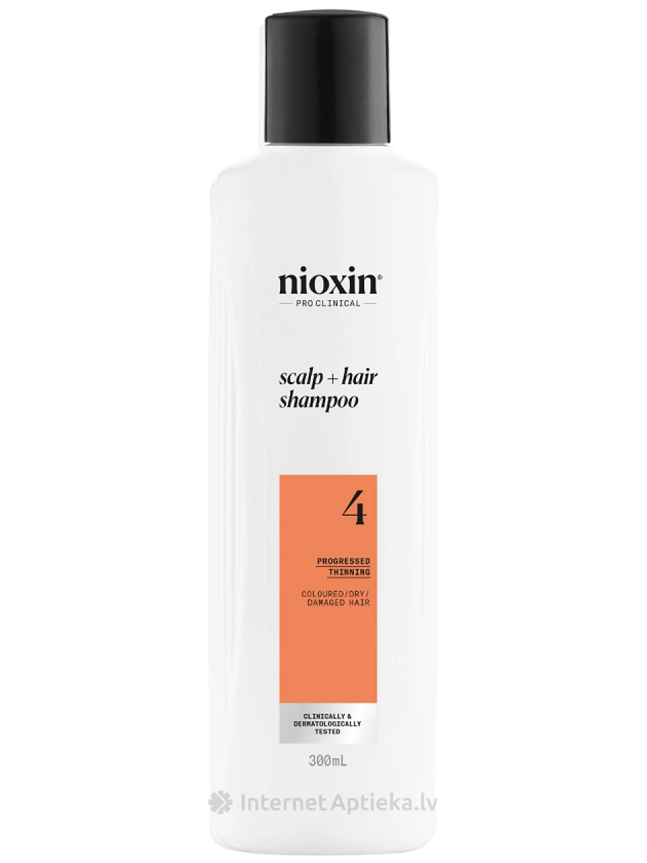 NIOXIN SYS4 šampoon värviliste juuste järkjärgulise hõrenemisega, 300 ml | internetaptieka.lv
