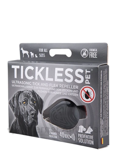 Tickless Pet ultraskaņas ierīce pret blusām un ērcēm suņiem, kaķiem, melna, 1 gb. | internetaptieka.lv