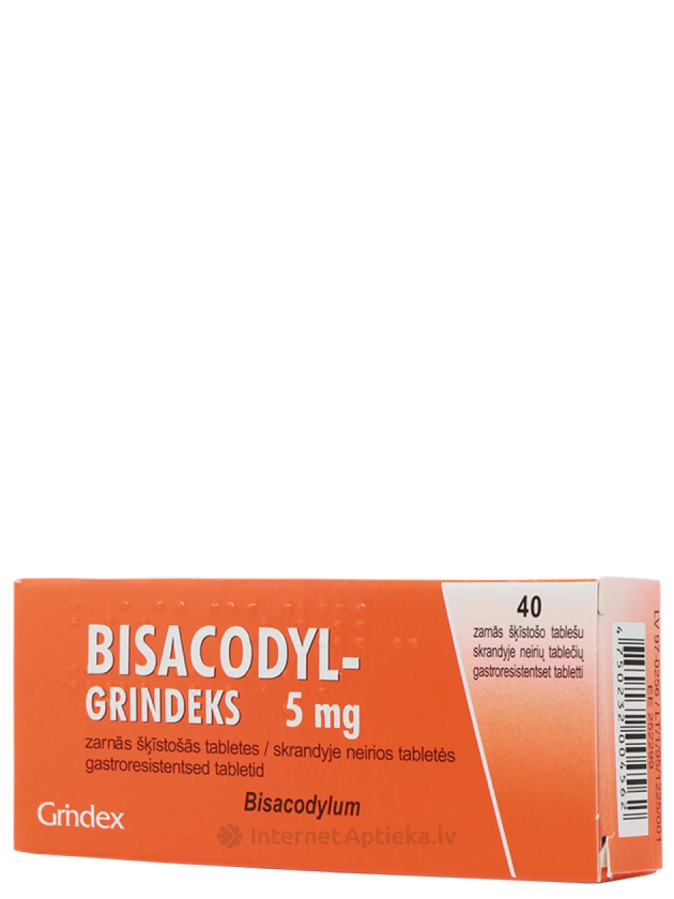 Bisacodyl-Grindeks, 40 таблеток - InternetAptieka.lv