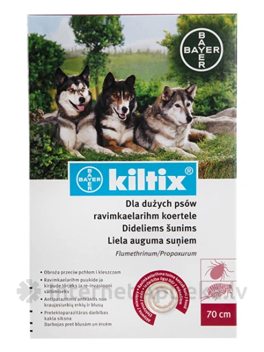 Kiltix kaelarihm kirpude, puukide vastu suurtele koertele, 70 cm, 1 tk. | internetaptieka.lv