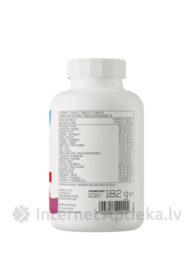 OstroVit tabletes Vit&Min FORTE, 120 gb. | internetaptieka.lv