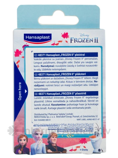 HANSAPLAST KIDS plāksteri Frozen, 20 gb. | internetaptieka.lv