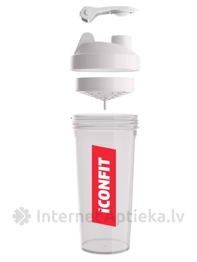 ICONFIT шейкер белый, 800 мл | internetaptieka.lv