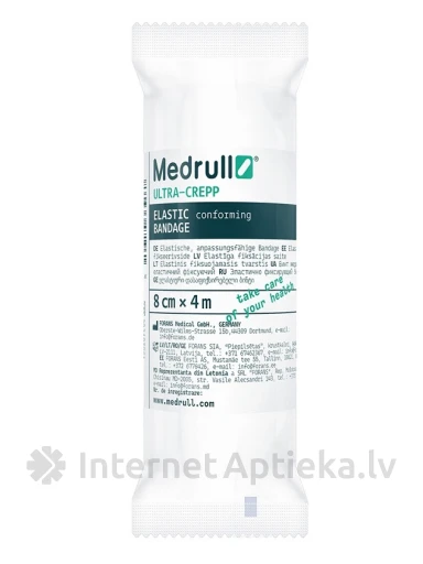 Medrull Ultra-crepp elastne side, 4m x 8cm | internetaptieka.lv