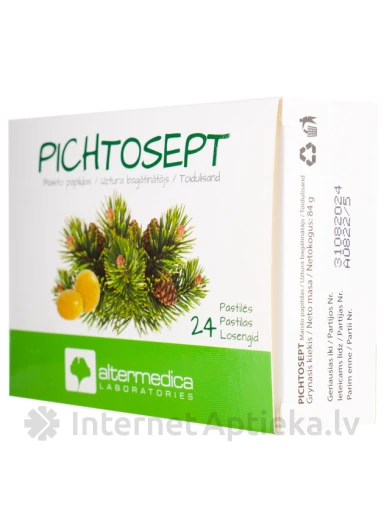PICHTOSEPT 24 ЛЕДЕНЦА, 24 леденца | internetaptieka.lv