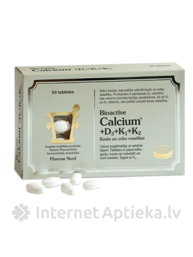 BioActive Ca + D3 + K1 + K2, 60 tabletti | internetaptieka.lv