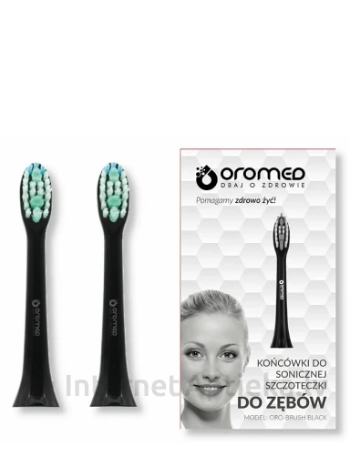 ORO-BRUSH uzgaļi ultraskanas zobu birstēm melni, 2 gb. | internetaptieka.lv