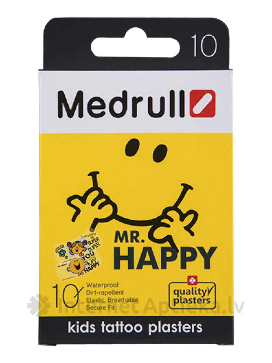 Mr.Happy водонепроницаемые пластыри с рисунком, 10 шт. | internetaptieka.lv