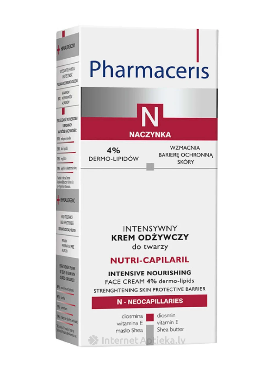 Pharmaceris N-Nutri Capilaril питательный крем для лица, 50 мл | internetaptieka.lv