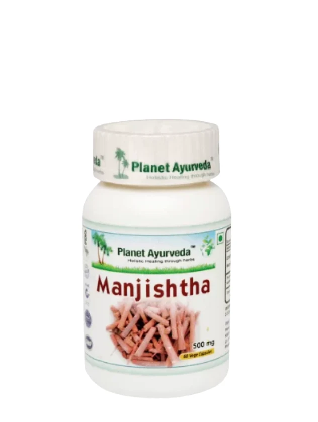 Planet Ayurveda Manjishtha Organic kapsulas, 60 gab.