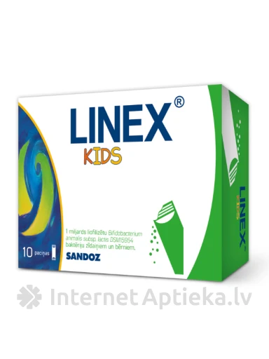 Linex Kids pulveris bērniem, 10 paciņas | internetaptieka.lv
