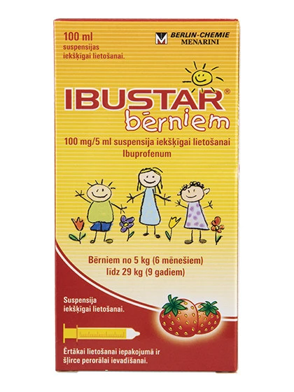 Ibustar bērniem 100 mg/5 ml suspensija iekšķīgai lietošanai
