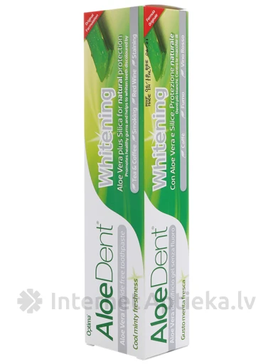 AloeDent Whitening отбеливающая зубная паста с алоэ вера, 100 мл | internetaptieka.lv