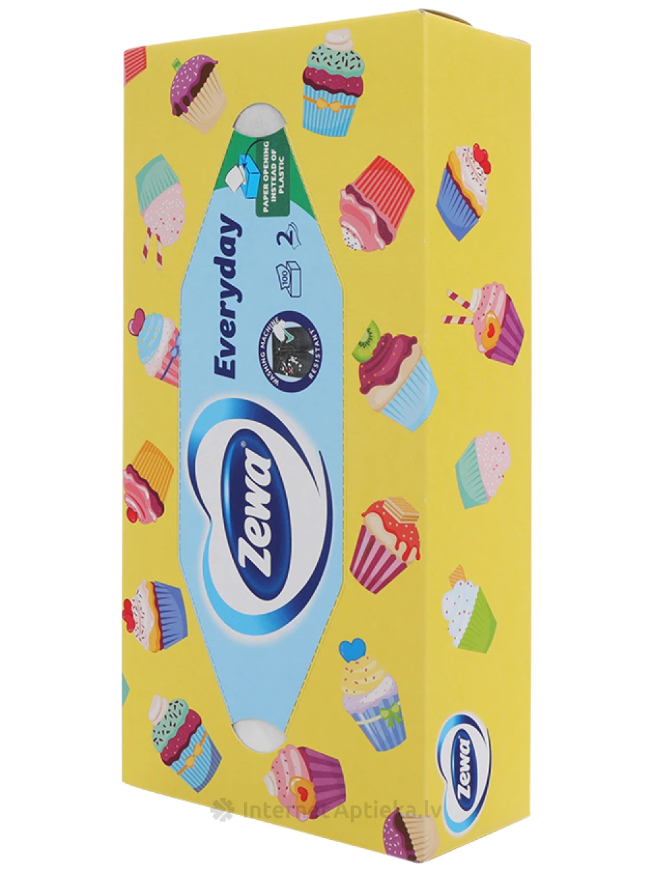 Zewa Flower Косметические салфетки в коробке, 100 шт. | internetaptieka.lv