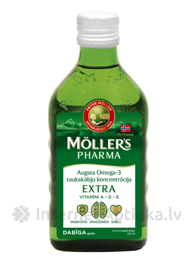 Möller′s Omega-3 Premium рыбий жир, 250 мл | internetaptieka.lv