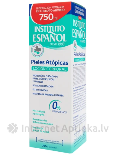 КРЕМ ДЛЯ ТЕЛА ДЛЯ ЗАЩИТЫ ЧУВСТВИТЕЛЬНОЙ КОЖИ INSTITUTO ESPANOL ATOPIC SKIN BODY LOTION, 750 МЛ | internetaptieka.lv
