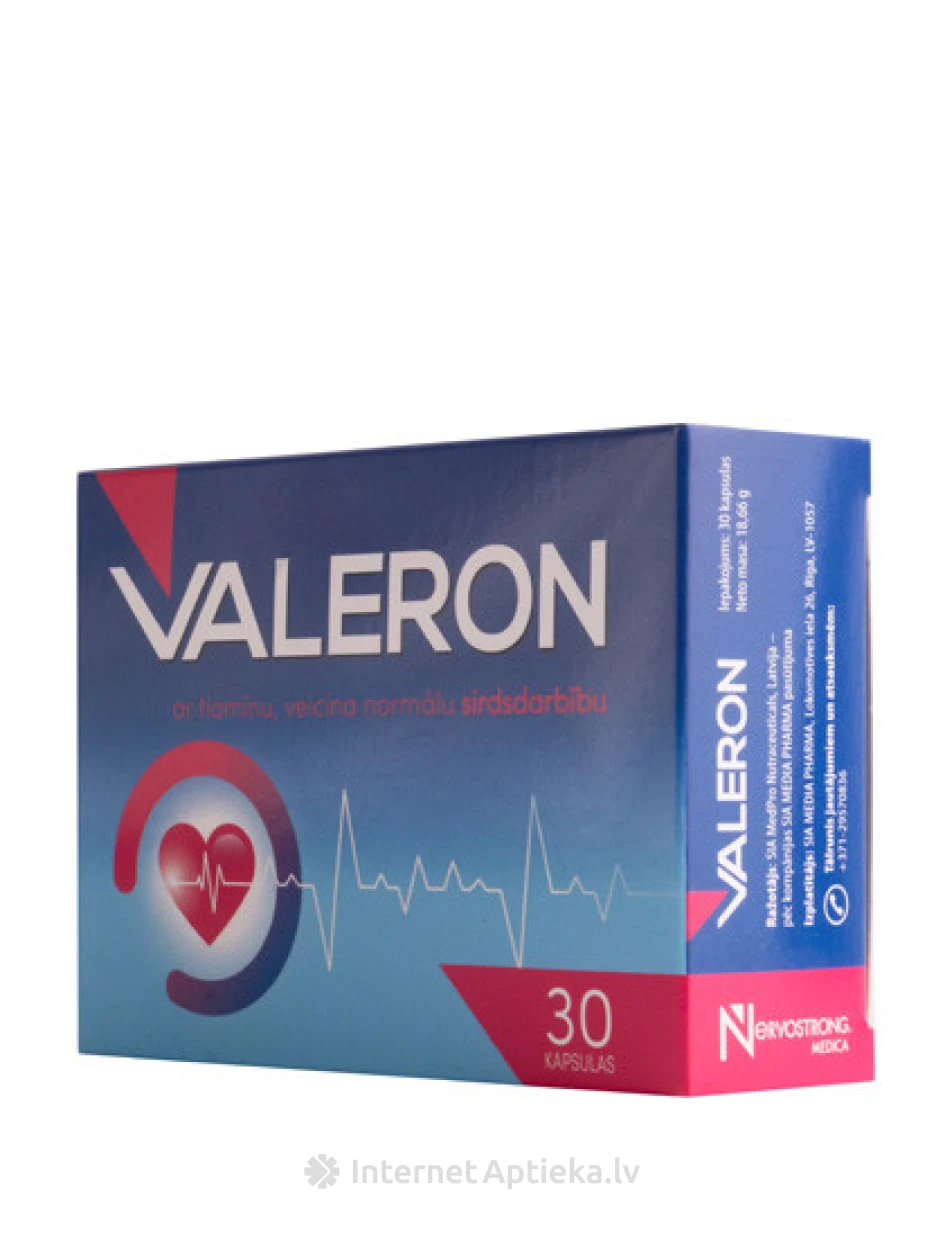 Valeron kapslid südamele, 30 kapslit | internetaptieka.lv
