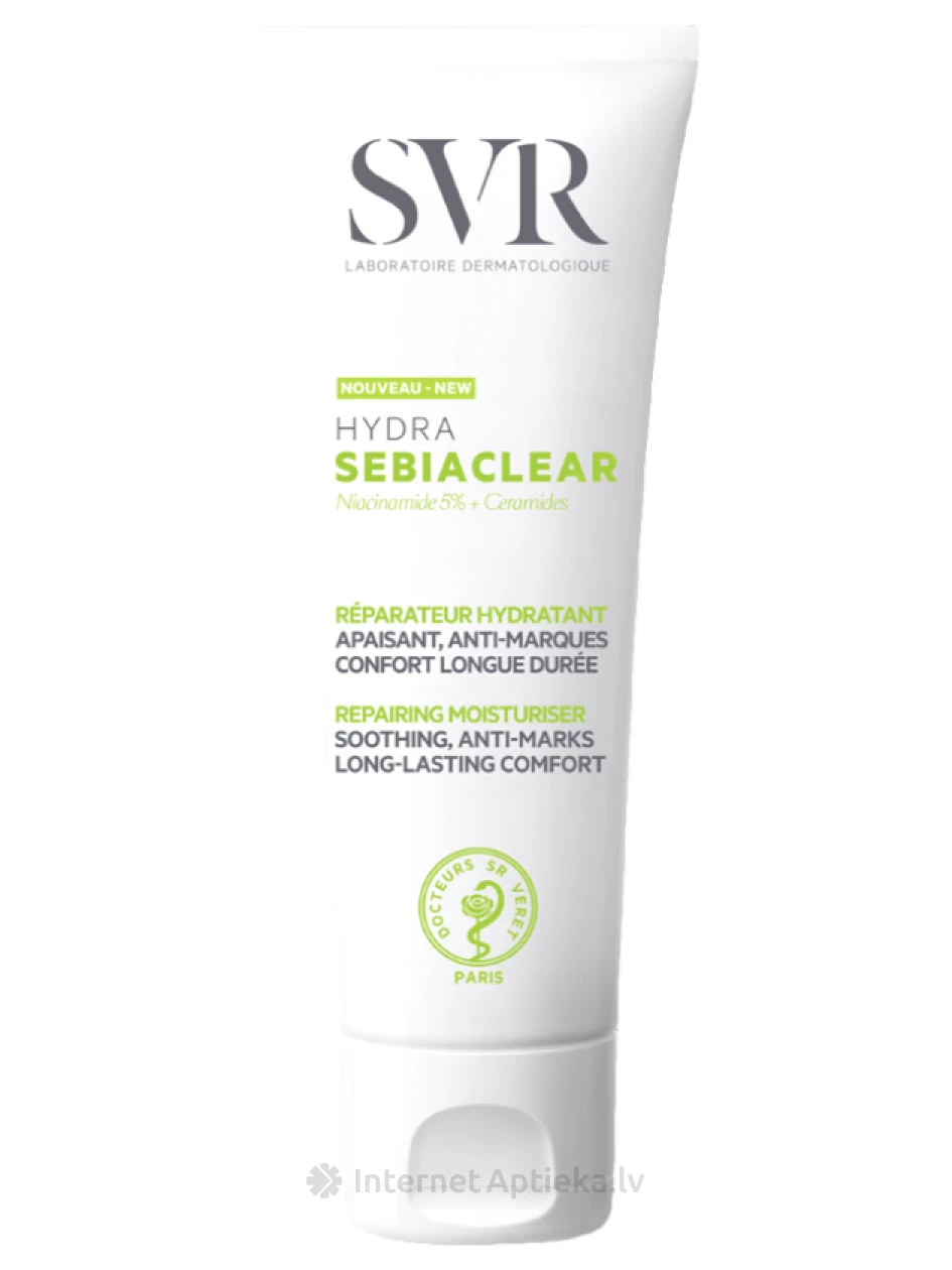 SVR SEBICLEAR  HYDRA mitrinošs sejas krēms taukainai un jaukta tipa ādai, 40 ml | internetaptieka.lv