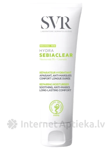 SVR SEBICLEAR HYDRA mitrinošs sejas krēms taukainai un jaukta tipa ādai, 40 ml | internetaptieka.lv