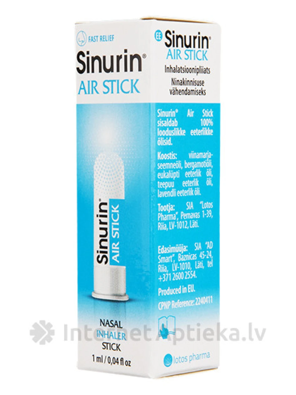 Sinurin air stick ингаляционный карандаш, 1 мл | internetaptieka.lv
