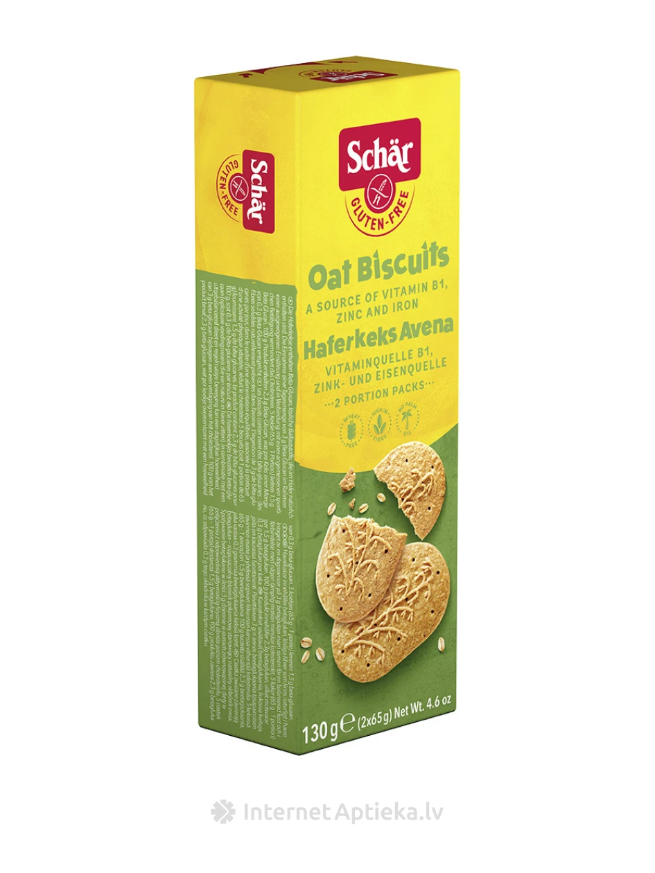 Schär Avena безглютеновое овсяное печенье, 130 г | internetaptieka.lv