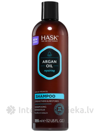 HASK atjaunojošais šampūns ar argana eļļu, 335 ml | internetaptieka.lv