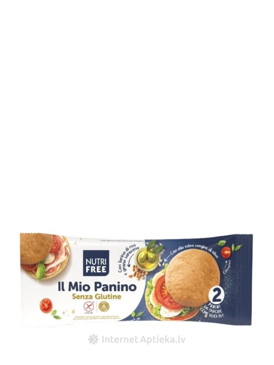 NUTRIFREE IL MIO PANINO bezglutēna maizes bulciņas, 180 g | internetaptieka.lv