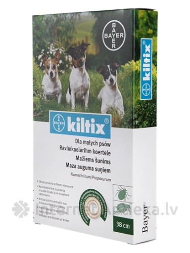 Kiltix kaelarihm kirpude, puukide vastu väikestele koertele, 38 cm, 1 tk. | internetaptieka.lv