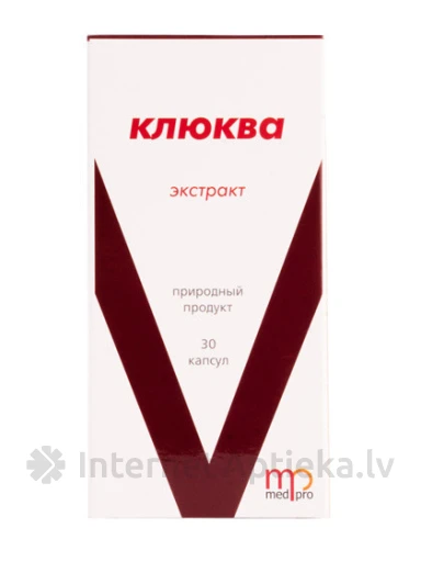 Medpro Экстракт клюквы, 30 капсул | internetaptieka.lv