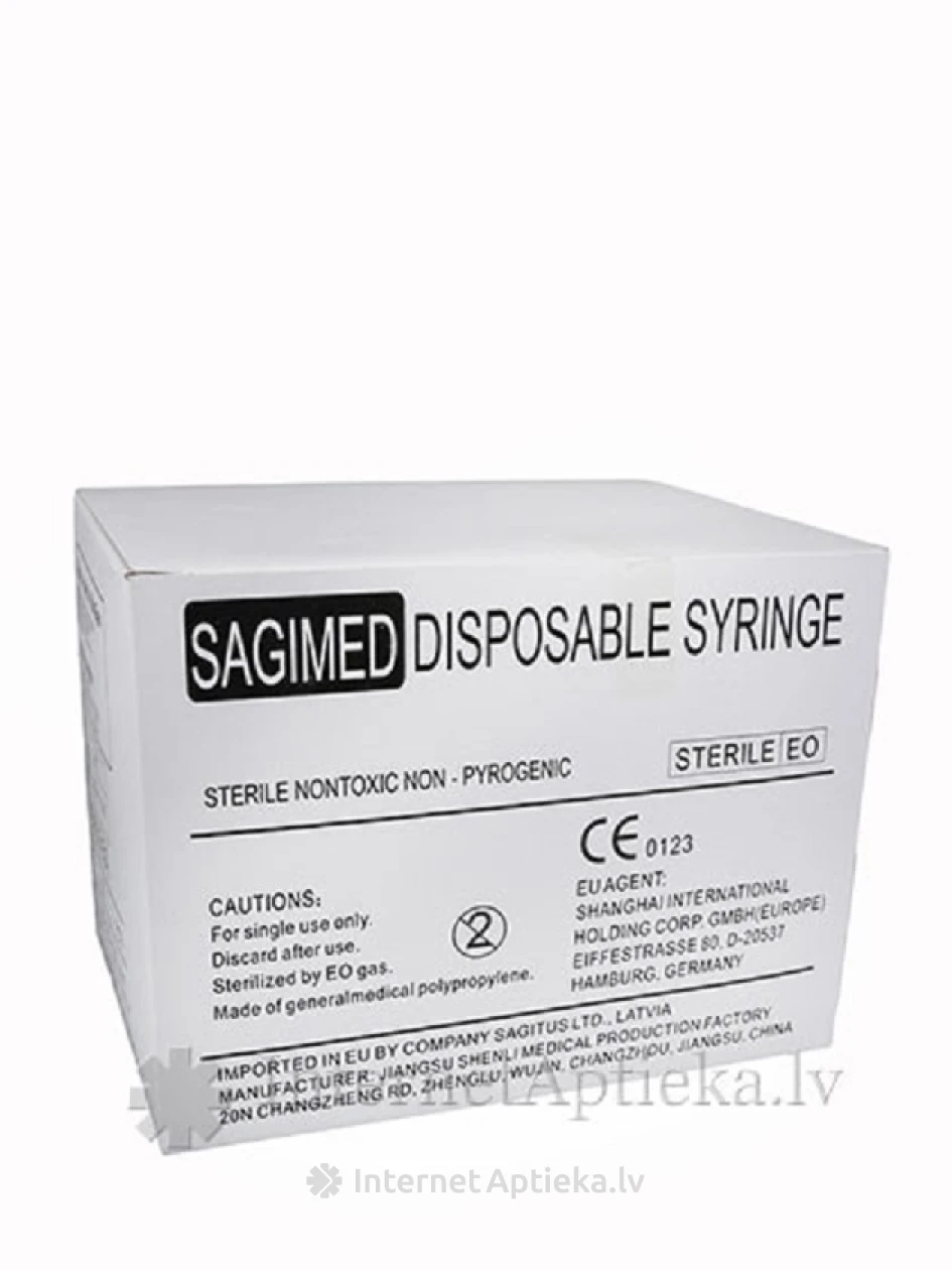 Süstal 20 ml 3 osa 21G nõelaga 0,8 x 38 mm, 50 tk | internetaptieka.lv