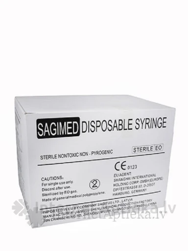 Šļirce 20 ml 3 daļīga 21G ar adatu 0.8 x 38 mm, 50 gb | internetaptieka.lv
